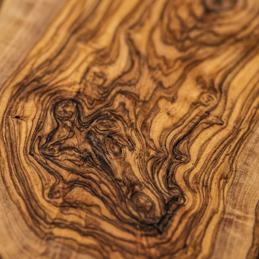 Primo piano venatura legno d'ulivo